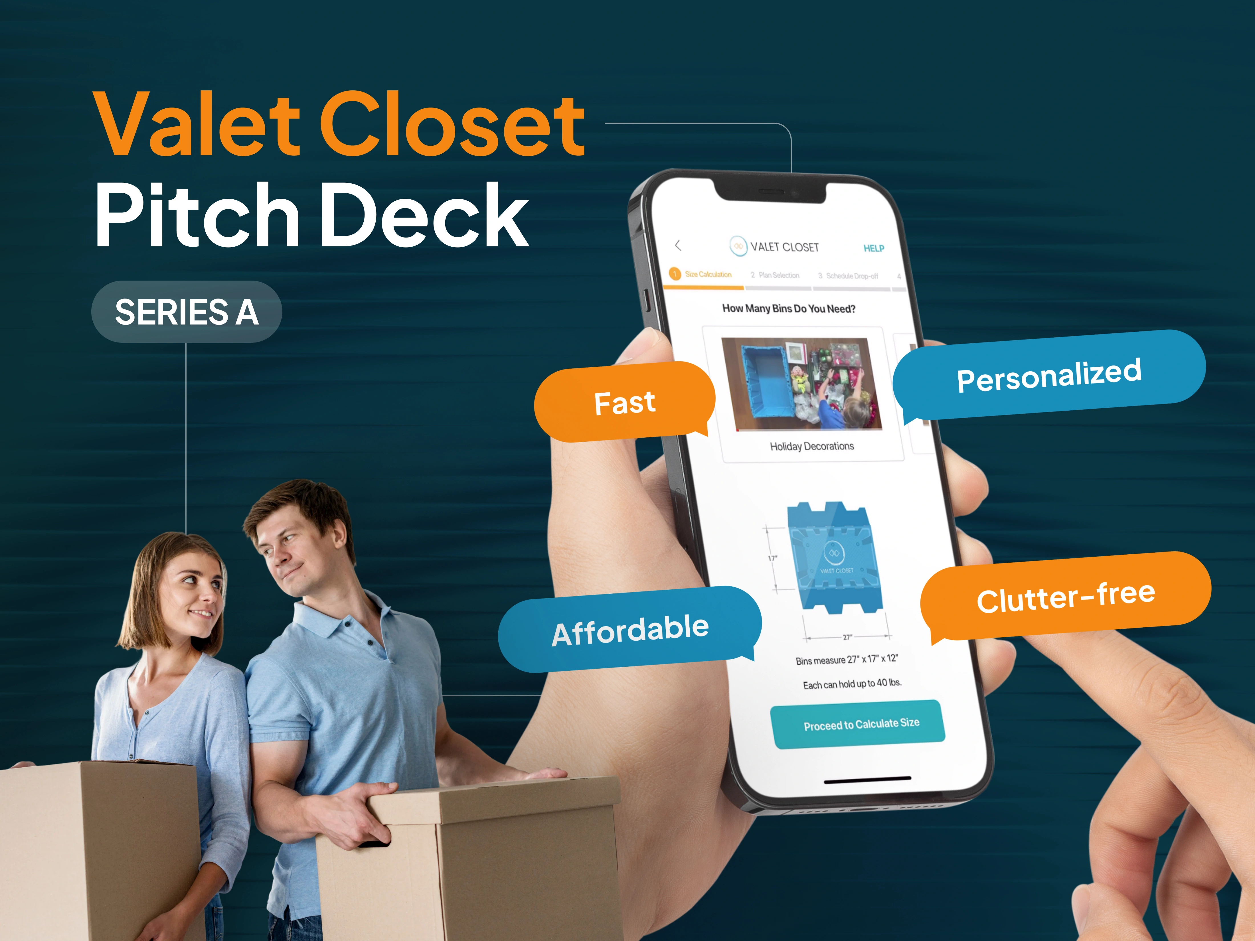 Valet Closet Series A Pitch Deck animation b2b b2c branding design figma graphic design illustrator investor jitter minimal motion graphics photoshop pitchdeck powerpoint presentation realestate saas ui visual design