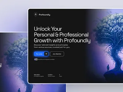 Profoundly | Landing page 🖥️ bussines crypto cta design agency hero section landing page logo logo cration redesign ui design ux design web3