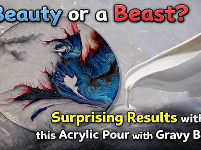 Beauty or a Beast? Surprising Results with this Acrylic Pour acrylic acrylic paint art branding design illustration paintings pouring tutorial