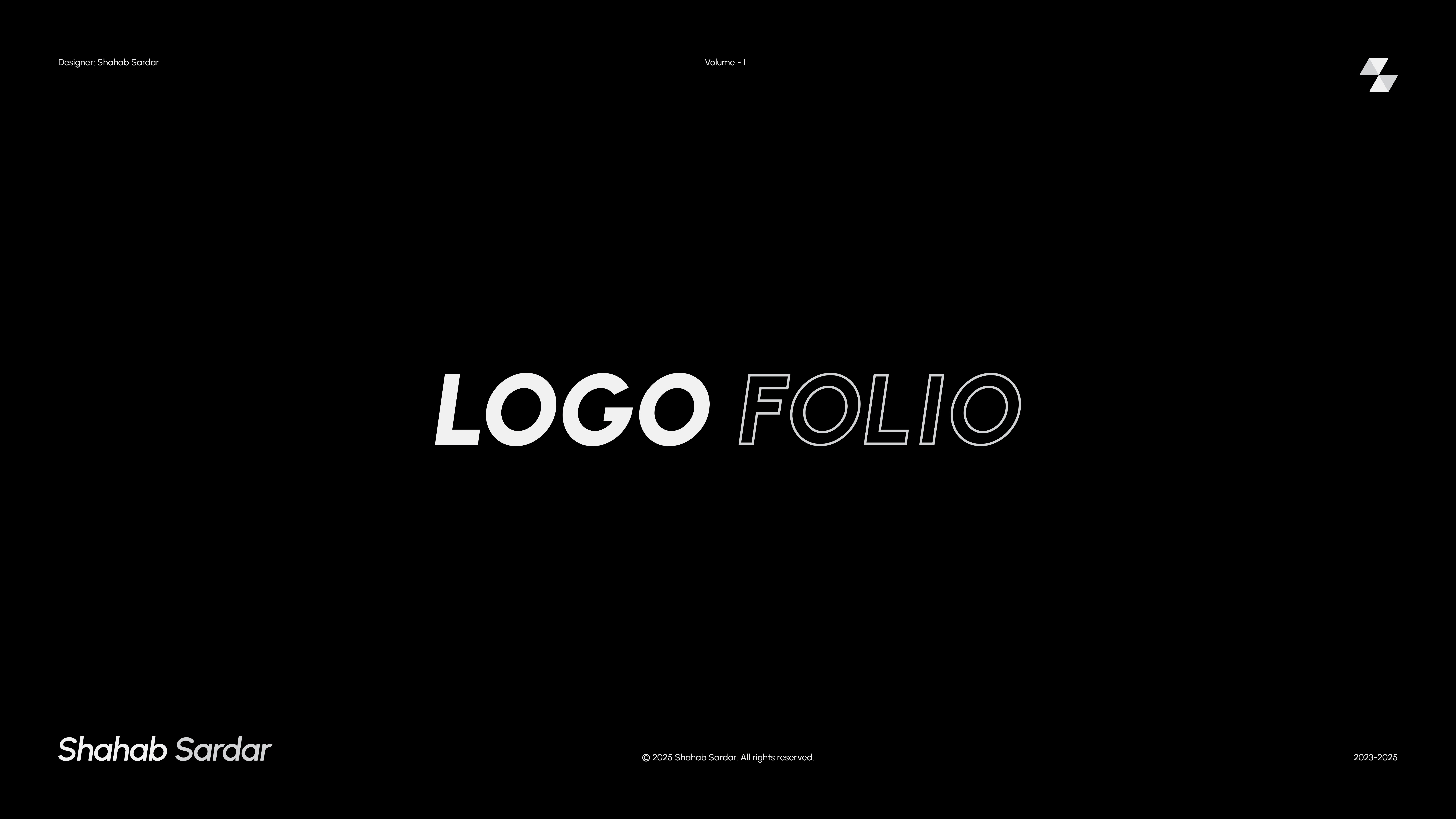 Logo Folio Volume - I abstract logo blue branding brand identity branding branding design design lettermark logo logo design logo folio pictorial mark wordmark