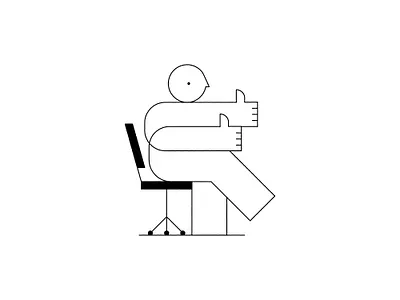 Thumbs Up - Minimal Line Illustration abstract app branding character design editorial geometric graphic design illustration line art minimalist modern office simple simplicity tech thumbs up vector web work