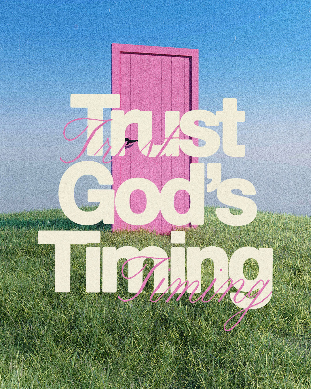 Trust God's Timing | Christian Poster christian church editorial design god graphic design lettering poster sermon social media type design