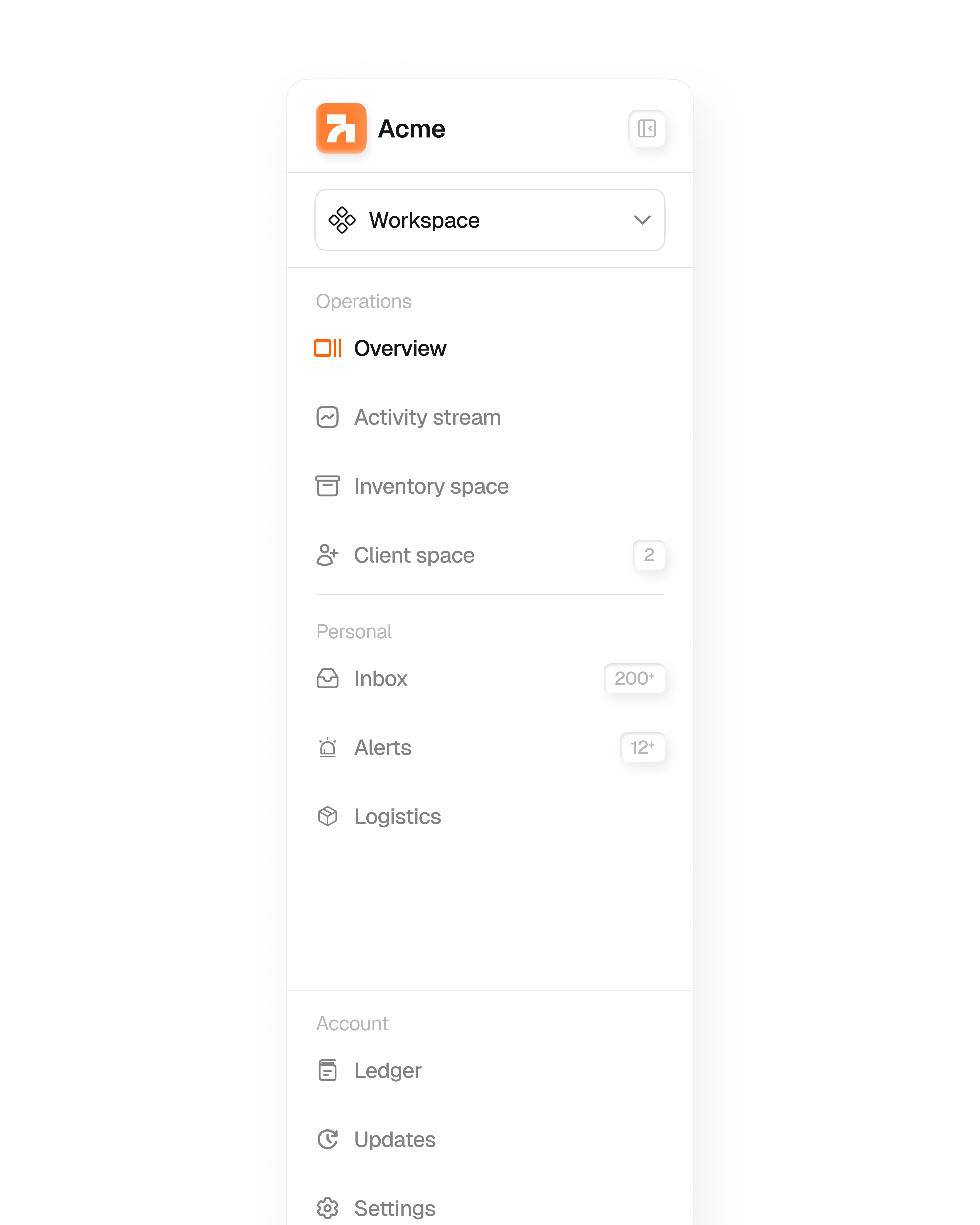 Sidebar UI ai graphic design minimal product design startup tech ui