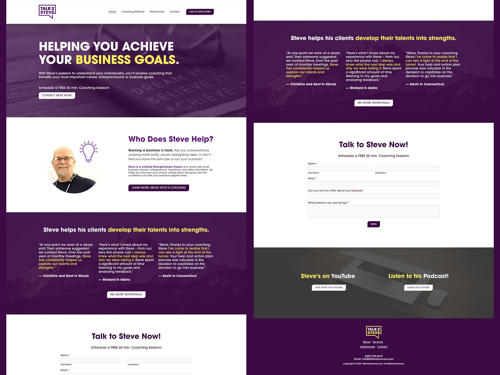Website Design Business Coach by Graham Graphics on Dribbble