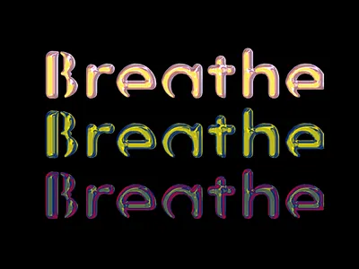 Breathe #2 3d graphic design logo texture