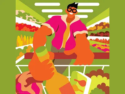 Groceries Shopping cart consumer food groceries illustration man shopping store