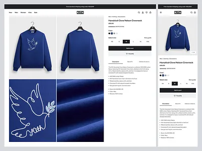 Kith E-commerce Product Page Redesign clothing brand clothing shopify website design clothing store ecommerce ecommerce website fashion fashion website luxury brand menswear minimalist style online store product page retail store shopify shopify design shopify website design streetwear website design ui web design