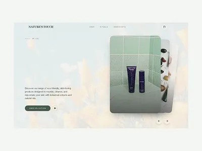 SkinCare Animation Hero Section animation design skincare ui uiux web webdesign