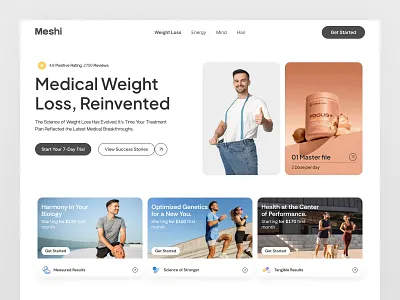 Medical Weight Loss Web Design best website design clinic website coaching website figma ui designer fitness supliment website fitness website healthcare website landing page design landing page ui medical website ui modern website supliment uiux supliment web uiux supliment website trendy web ui trendy website uiux designer website design website ui design weight loss website