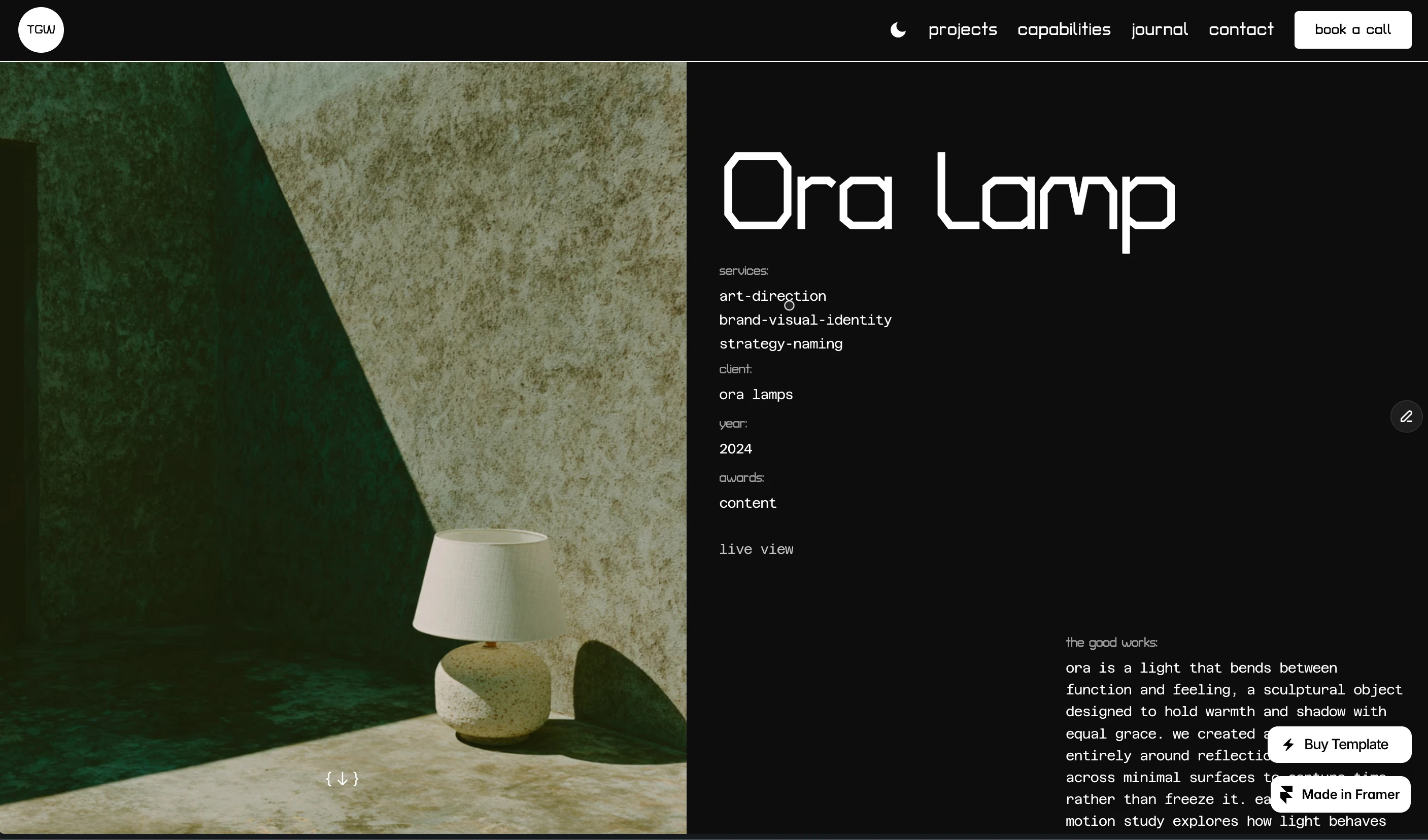 Example of Landing Page Design & Framer Development