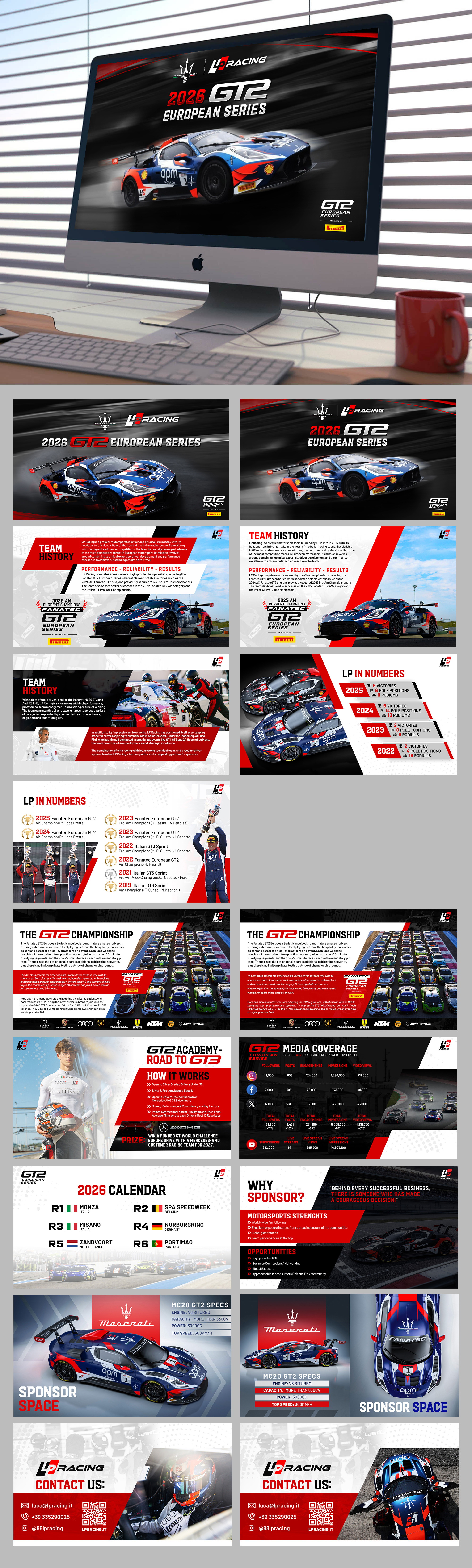 Power Point Racing Team Presentation Design 3d animation branding design graphic design illustration logo motion graphics ui vector