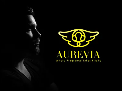 AUREVIA FRAGRANCE Logo design aroma aurevia brand classic confidence elegance elite exclusive fashion fragrance gold identity luxury masculine modern perfume premium scent signature style