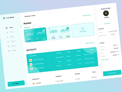 CryptoBoard web desgin design ui ux web