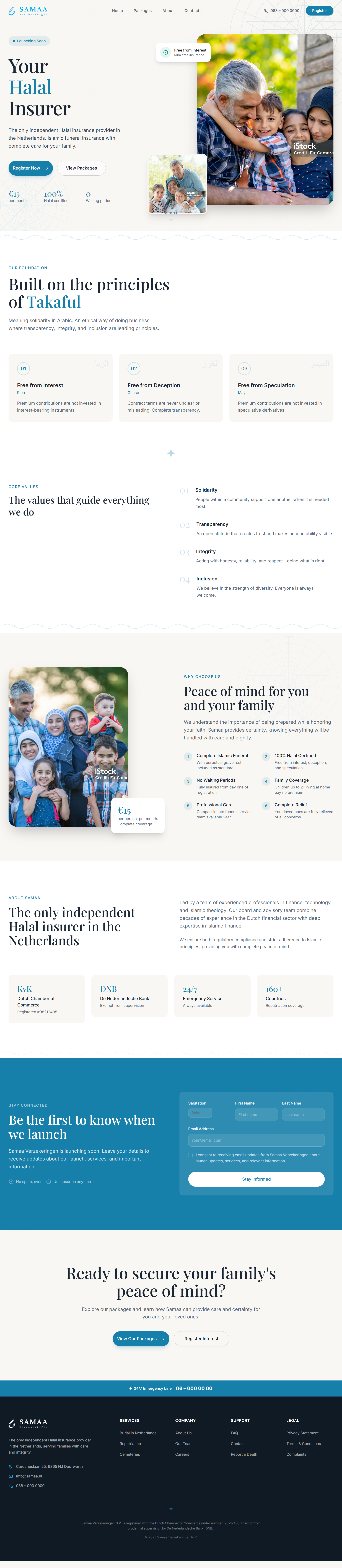 Halal Insurance Company Design dutch figma halal islamic muslim ui ux web design website