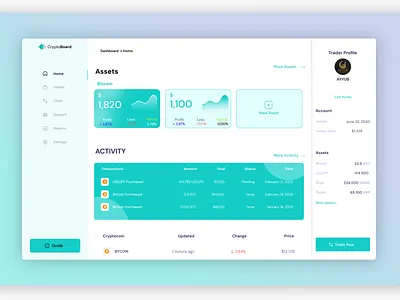 CryptoBoard desgins with different angles app design ux design ui ux web