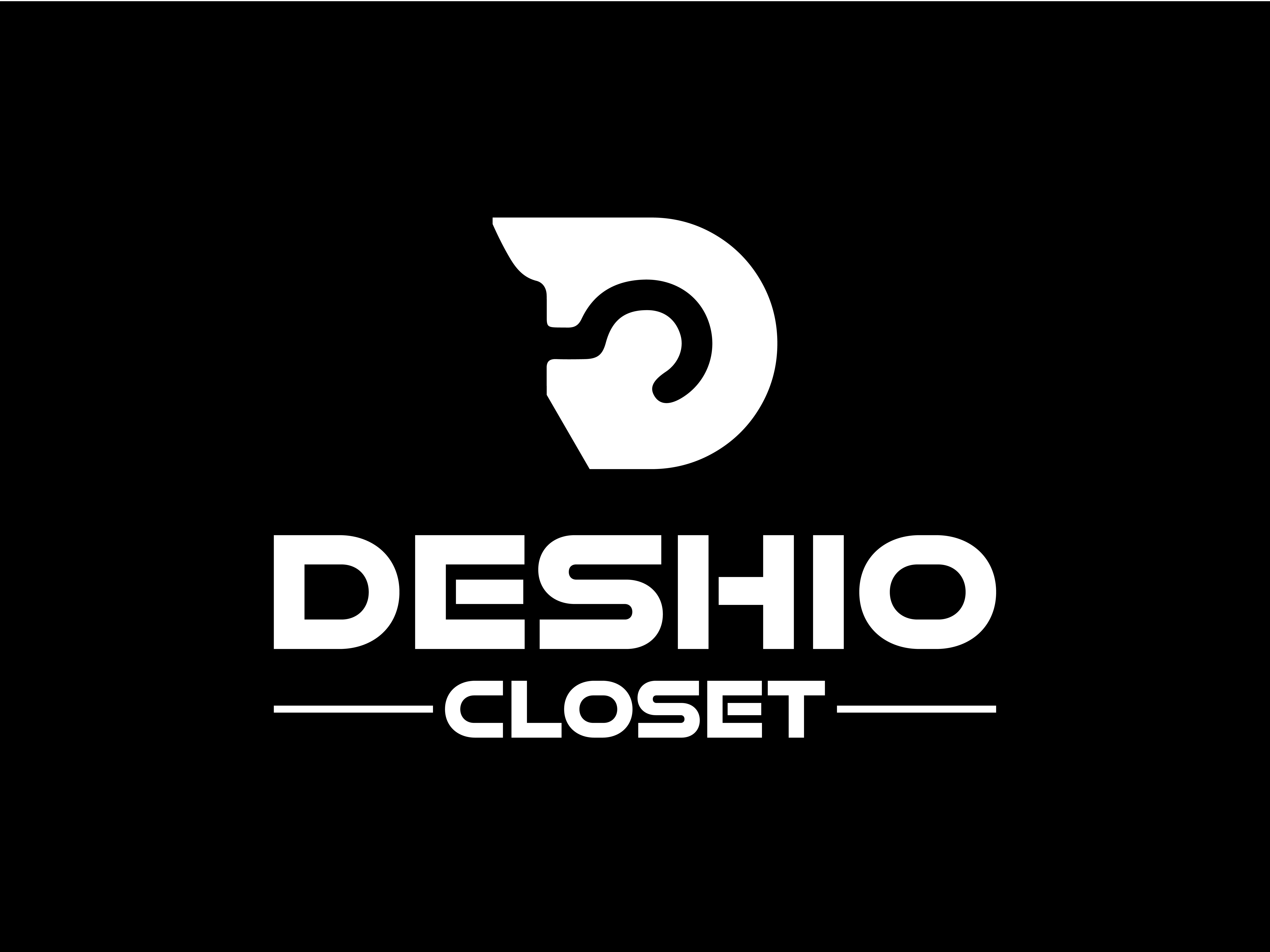 DESHIO COLOTHING BRAND LOGO. clothingbrand deshio dletter fashionlogo graphic design logo logodesign minimallogo modernbrand visualidentity