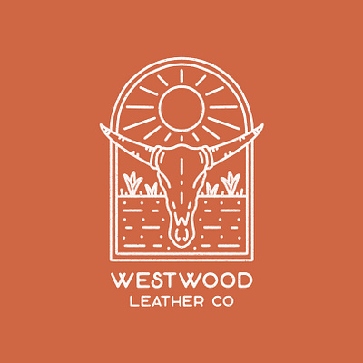 Westwood Leather branding california desert design graphic design illustration logo west coast western