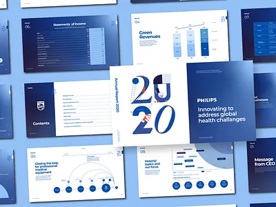 Phillips Annual Report 2020 - Presentation Design branding business presentation color palette corporate presentation data visualization deck design information design layout design minimalist design pitch deck presentation design slide design typography ui design visual storytelling