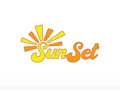Sunset Logo branding branding design colorful creative design graphic design graphicdesign groovy identity inspiration logo logo design logodesign modern orange sun sunset yellow