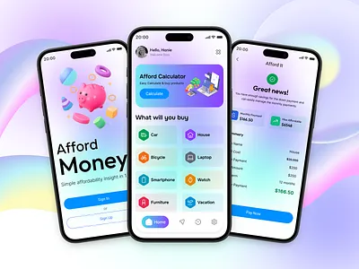 Smart Affordability Calculator Mobile App UI/UX appconcept appdesign budgetapp cleanui dashboarddesign dribbble figmadesign financeapp financialapp fintech minimalui mobileapp mobileui productdesign saas startup uidesign uiux userexperience uxdesign