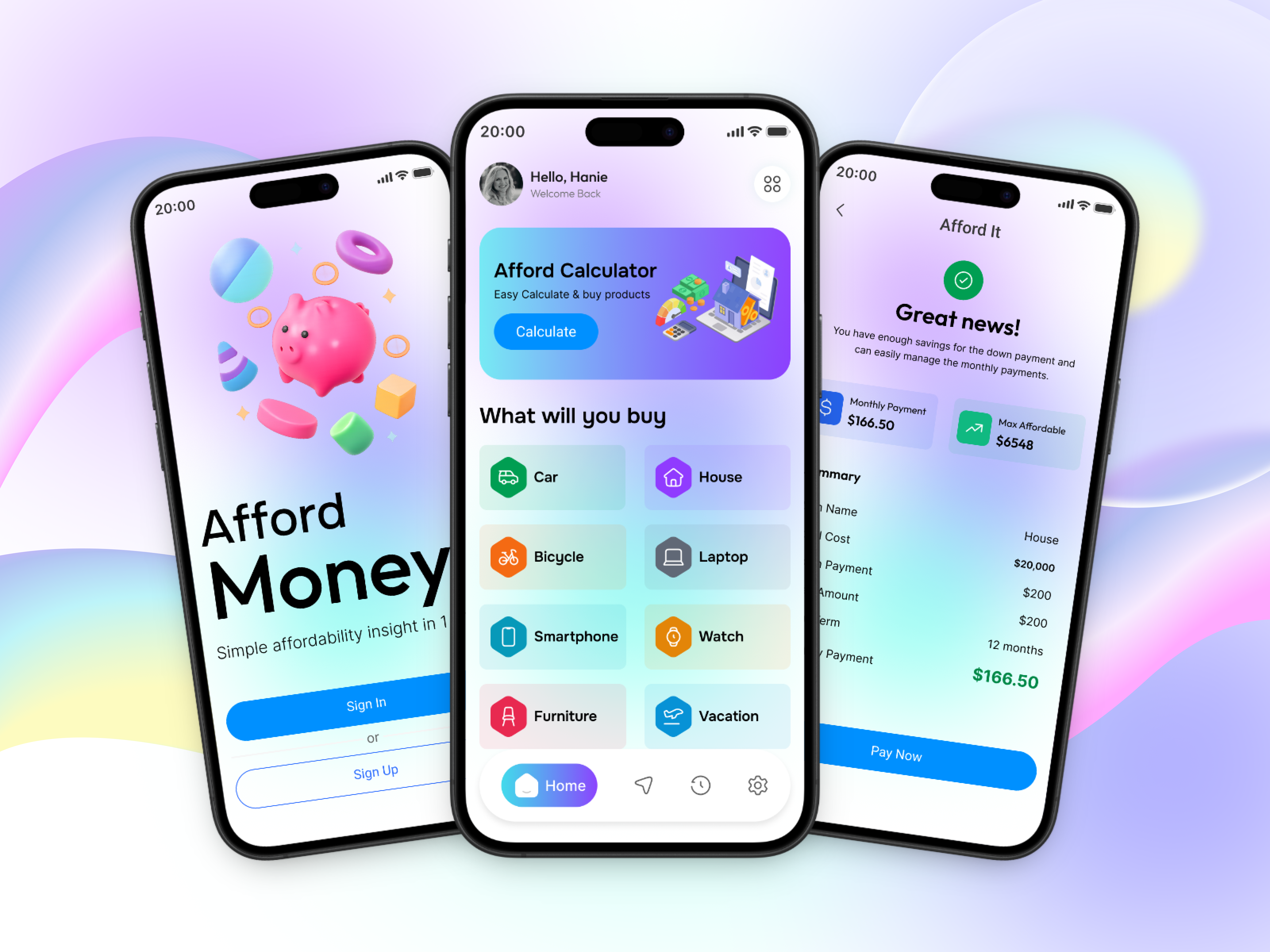 Example of Modern Fintech Finantial Ai Apps Design