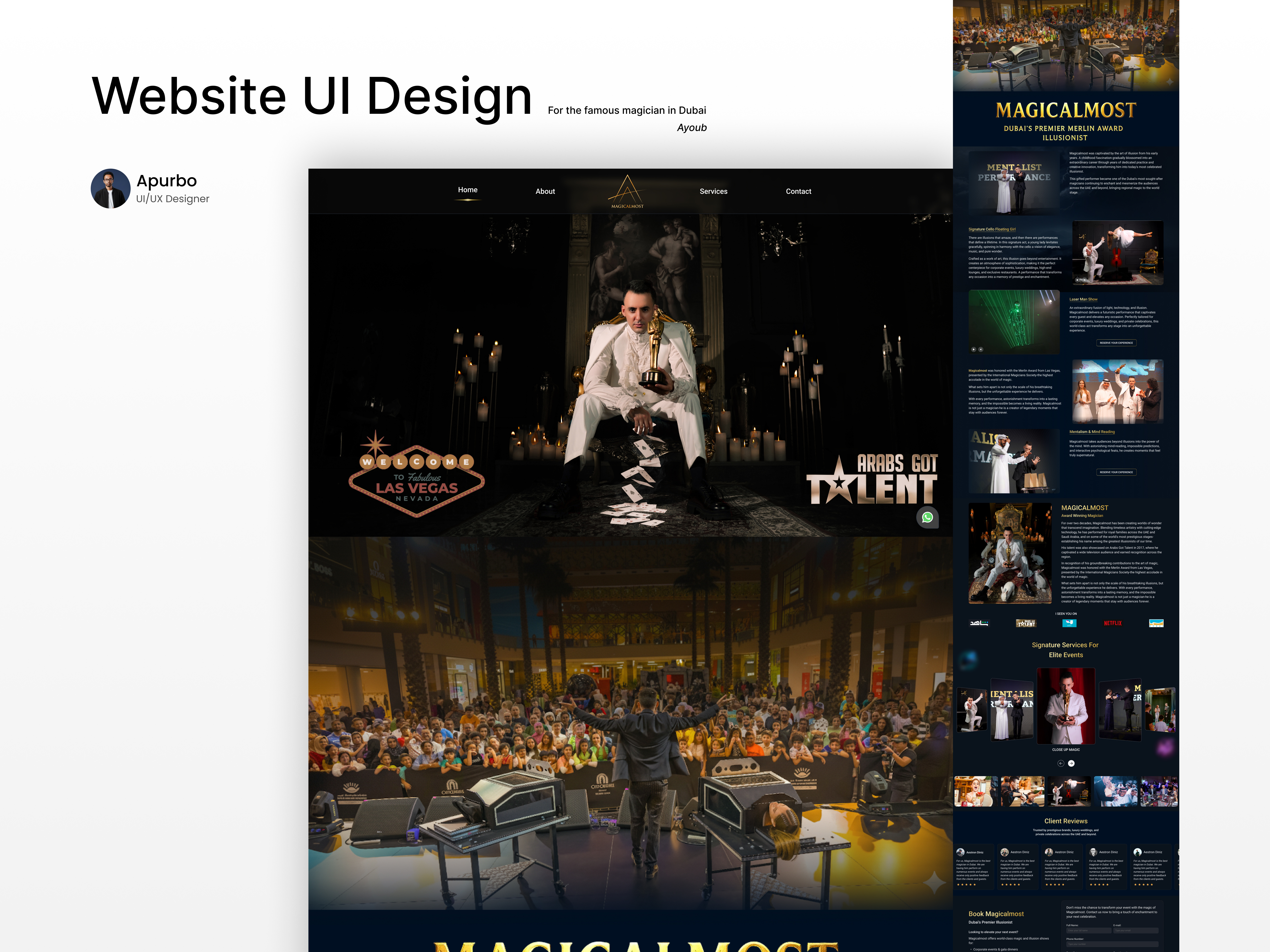 Example of Premium Single Page Landing Page   UI/UX