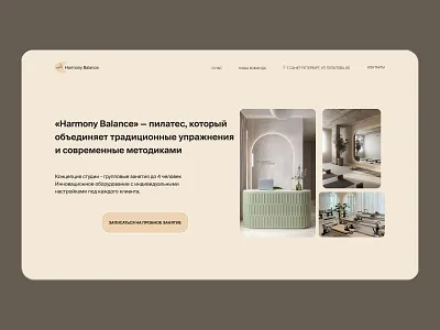 A concept for a pilates studio branding concept design graphic design homepage landing page