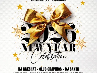New Year's Eve Flyer branding club club flyer club party design flyer flyer design flyer template graphic design happy new year holiday instagram logo merry christmas new year new year party new years eve nye party print design ui