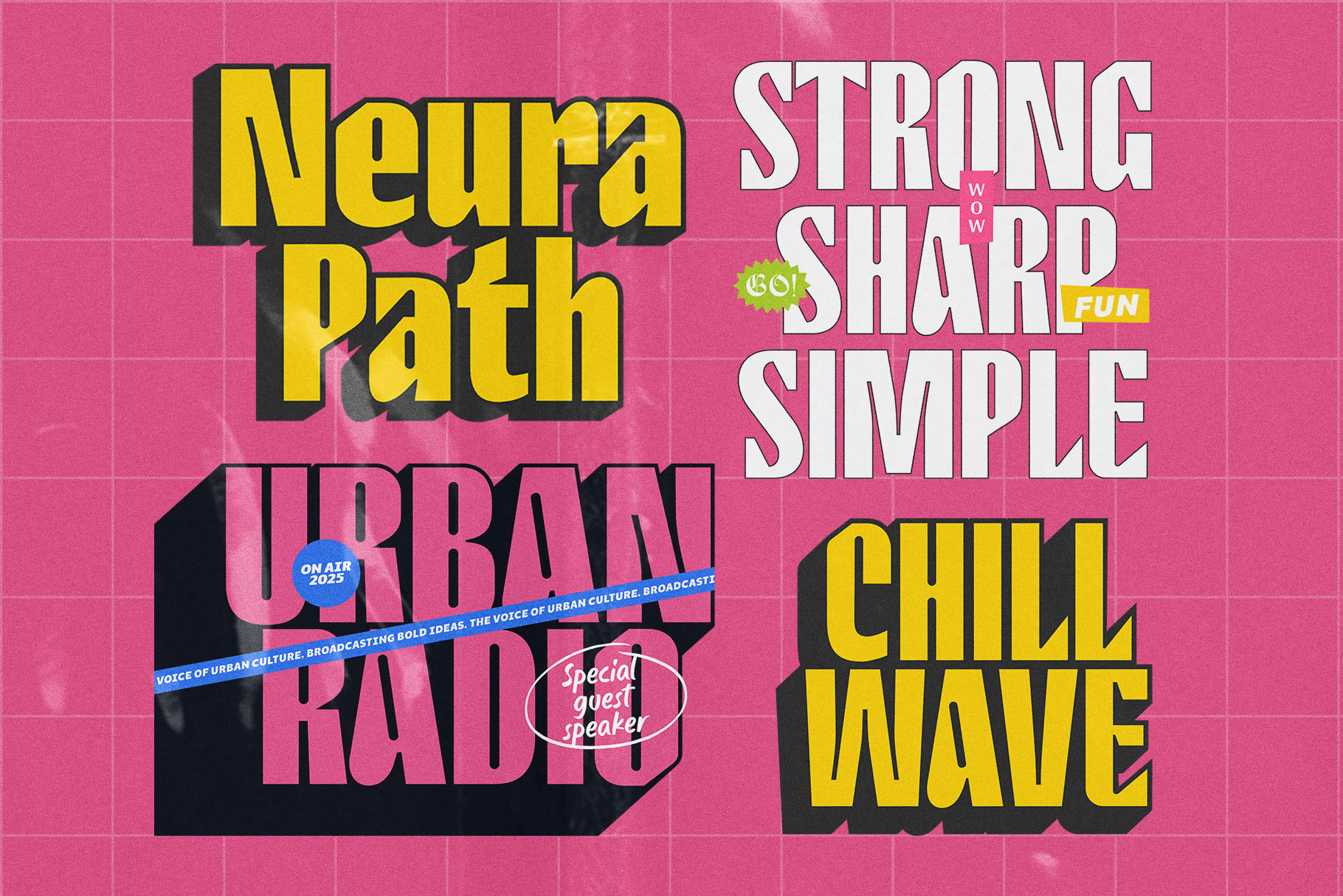 Neura Path – Industrial Display Sans bold display bold typography branding creative fonts design inspiration display font editorial design font design futuristic font geometric font industrial design logo design modern typography packaging design playful poster design sans serif stencil font type design typography design