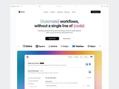 Hero Section app design app web automation branding code app web cover page hero page hero section landing page product design ui ui design ux ux design web web app web design web ux website design website image