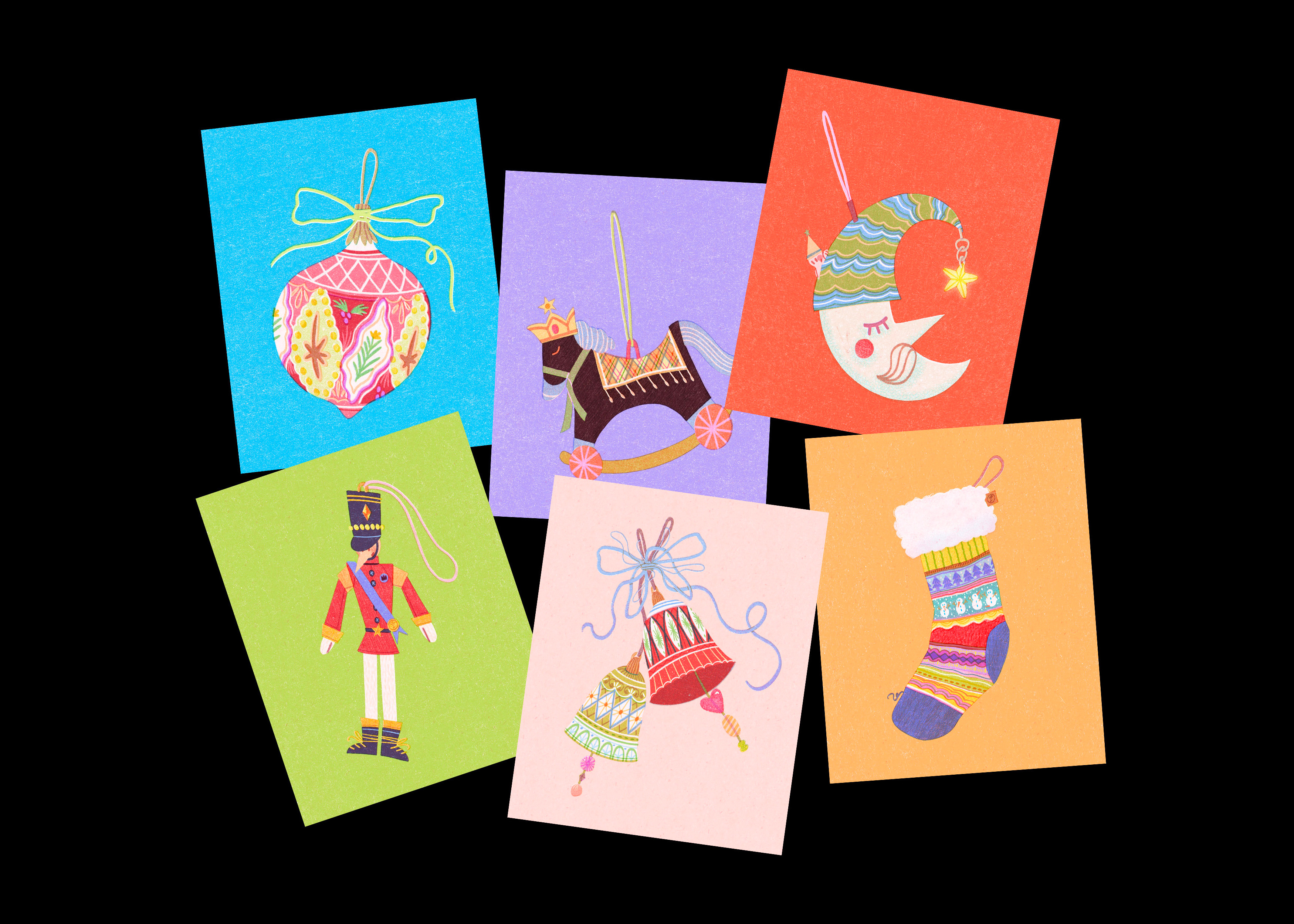 Let’s Collect Christmas Ornaments art artwork childrensart christmaas collection design illust illustration ipad kidlitillustration muts nutcracker ornament pattern photoshop postcard poster star tree tweetyheather