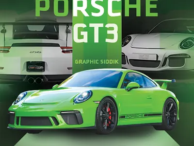 Porsche GT3 Performance Poster Design | Sports Car Concept automotive design branding car branding car concept car poster digital art graphic design logo modern poster performance car porsche porsche gt3 poster design sports car supercar vehicle poster