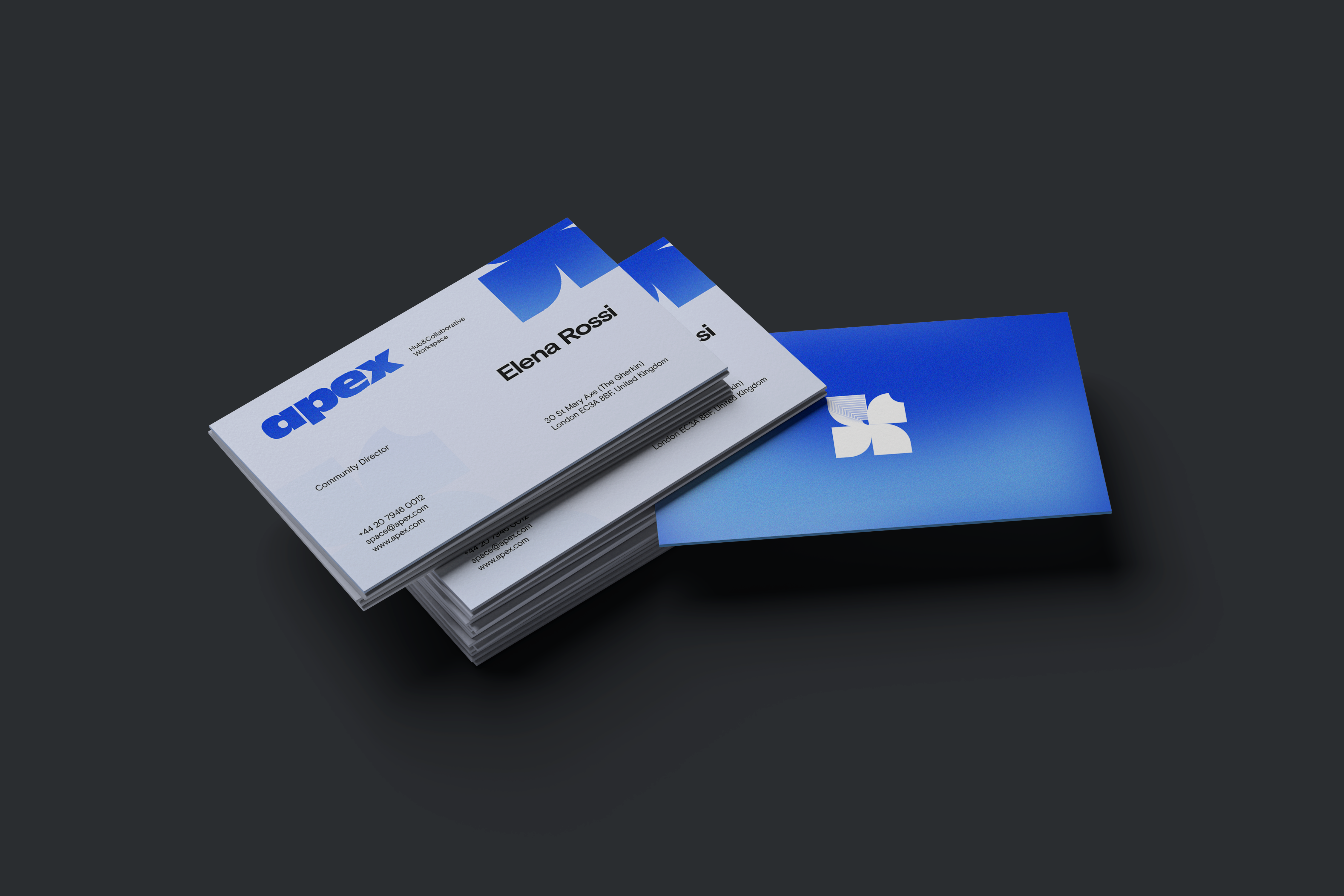 Business Card Design & Geometric Logo Design - Coworking Hub branding business card graphic design illustrator logo logodesign print design vector