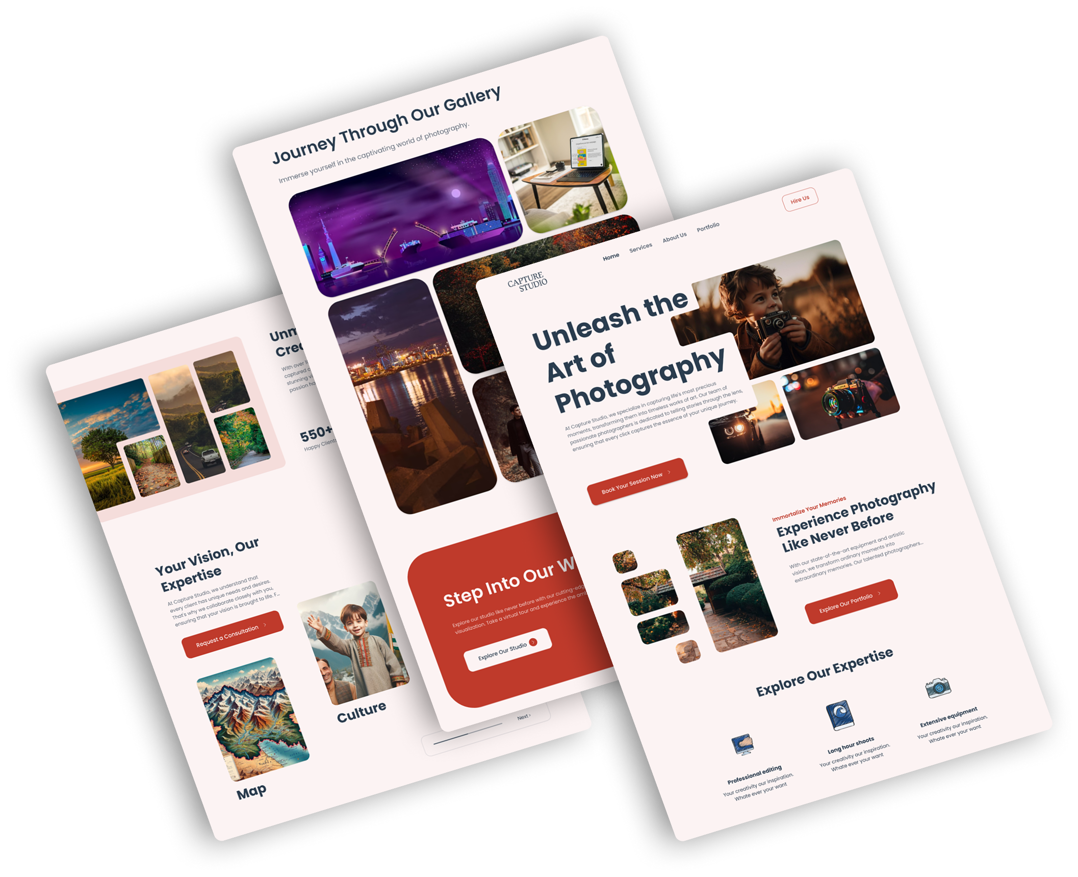 Photographer Landing Page company profile landingpage photo photographer portfolio ui ux web website
