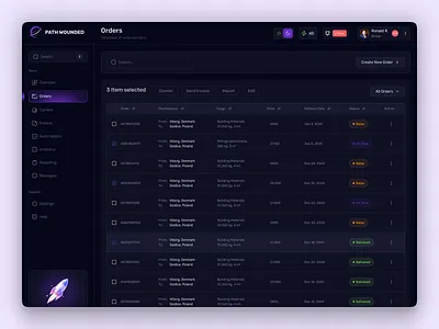 Modern Logistics Management SaaS Dashboard - UI/UX Design ai ai dashboard b2b crm dashboard designer finance dashboard fintech dashboard logistics logistics dashboard management dashboard order product design saas sass dashboard shasanko creations software table web app design web design