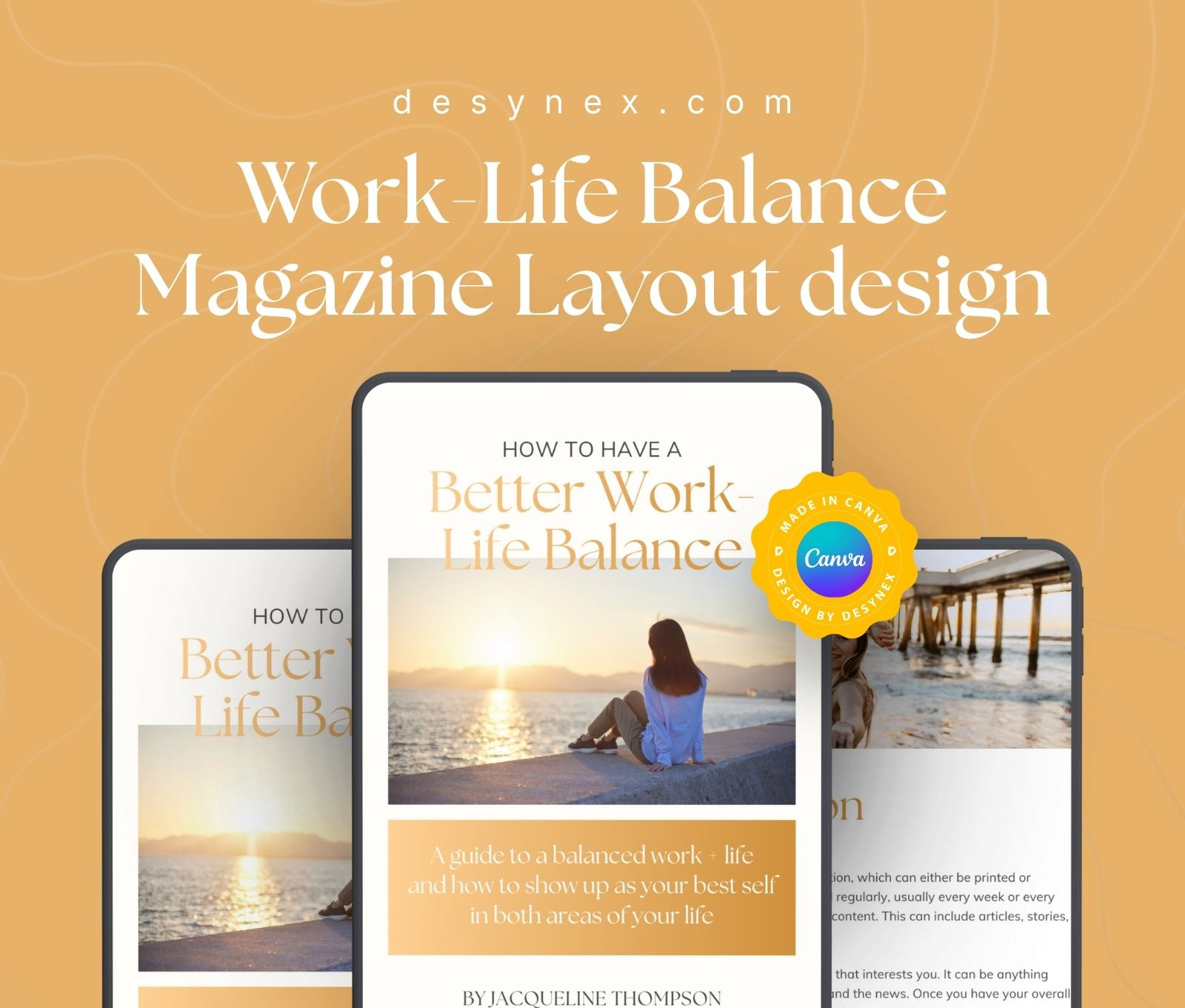Work-Life Balance — Digital Magazine Layout & eBook Template branding canva template digital publishing ebook template editorial design layout design lifestyle magazine magazine design minimalist print design typography wellness