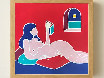 'The Point' 25 - Acrylic on canvas painting acrylic art artist body positivity frame illustration illustrator paint painting relaxing woman