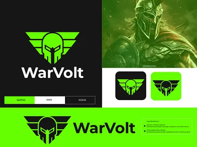🔥 WarVolt – Premium Gym & Fitness Brand Logo Design 🔥 brand identity branding graphic design logo ui vector