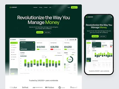 SaaS Website - Finance management graphic design portfolio ui ux