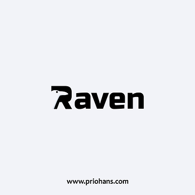 Letter R logo for Raven with negative space logo bird logo brand branding color design illustration letter r logo minimal logo negative space logo prio hans r logo raven raven logo typography ui ux vector