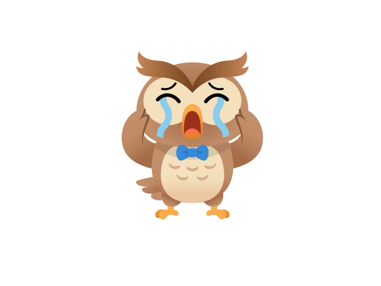 OWL MASCOT 02 ANIMATED aftereffects animation illustration loop mascot owl rive
