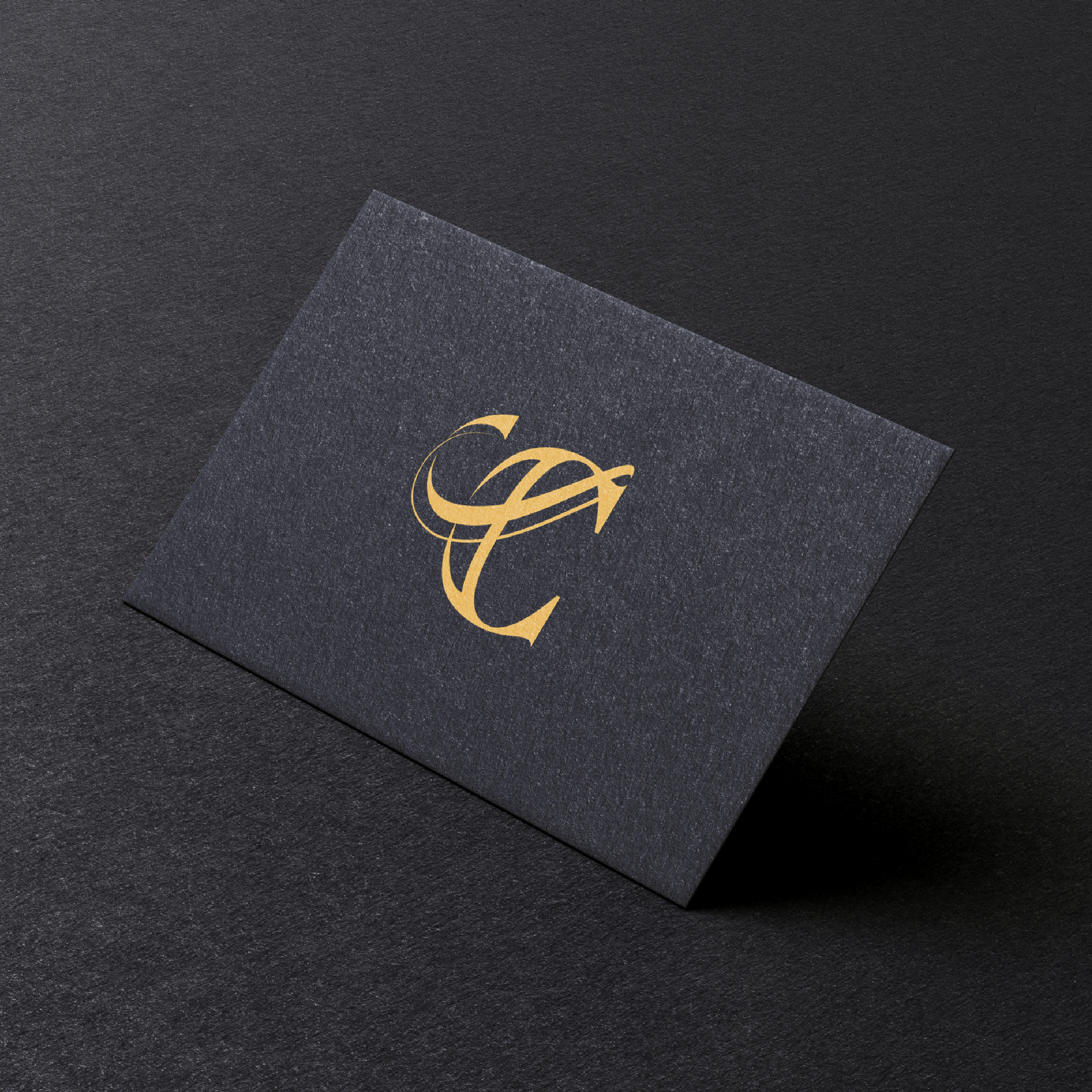 C Monogram branding c card cursive design expensive fancy gold graphic design high end icon identity letter lettering logo monogram