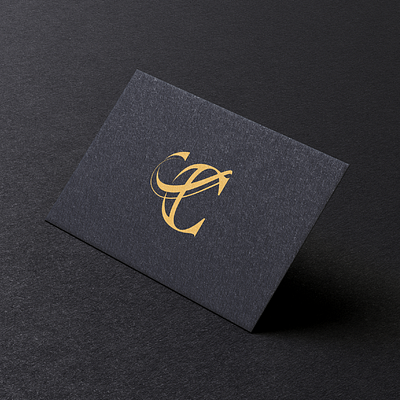 C Monogram branding c card cursive design expensive fancy gold graphic design high end icon identity letter lettering logo monogram