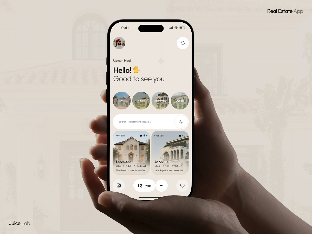 Real Estate Mobile App UI Design Image 0