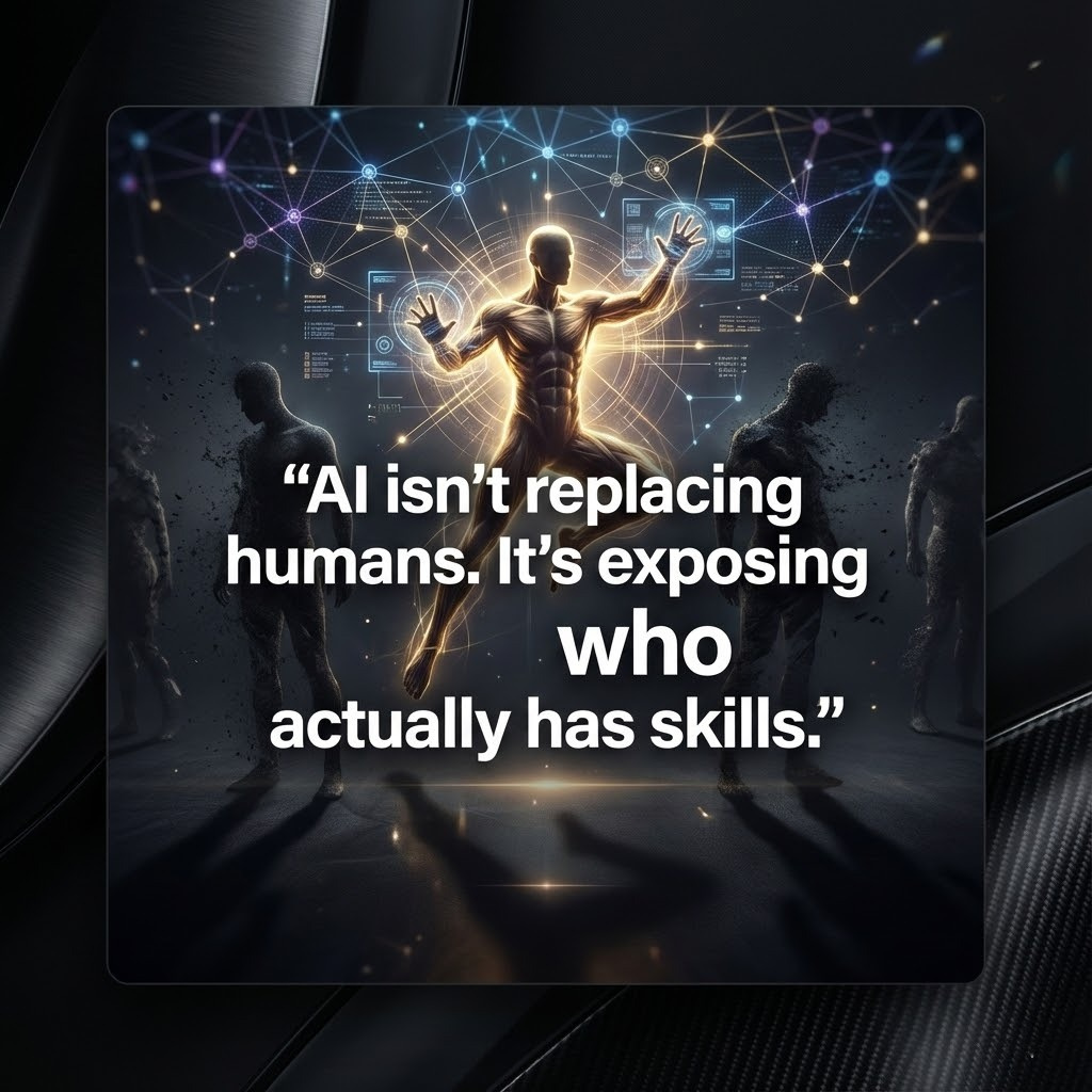 AI didn’t make humans irrelevant. It made skills ai aivshumans artificialintellegance careergrowth careerstrategy creatormindset digitalskills entrepreneurlife futureofwork humanintelligence modernwork replacement skills socialmedia successmindset tech techmindset