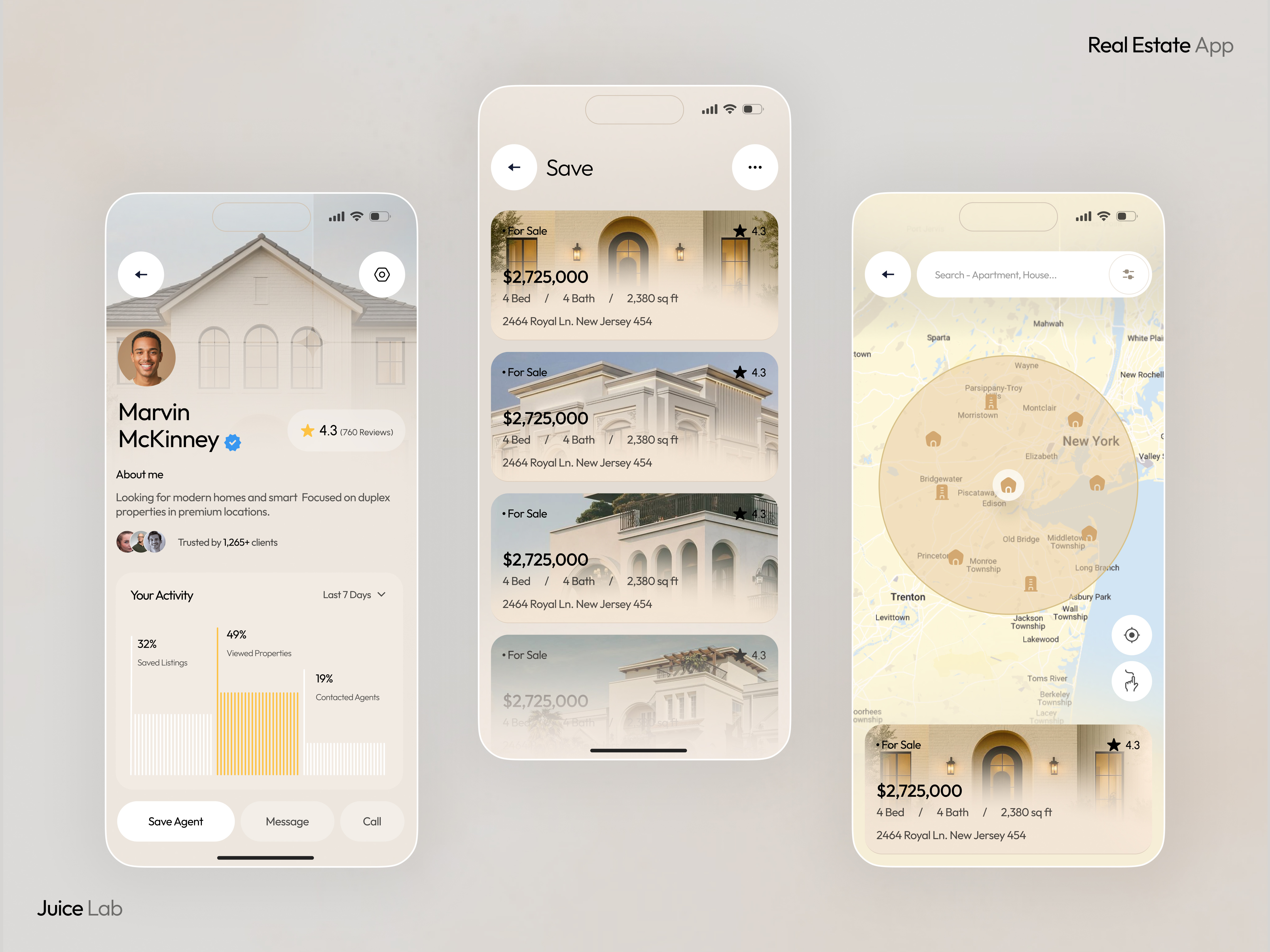 Example of Real Estate Product UI/UX Design