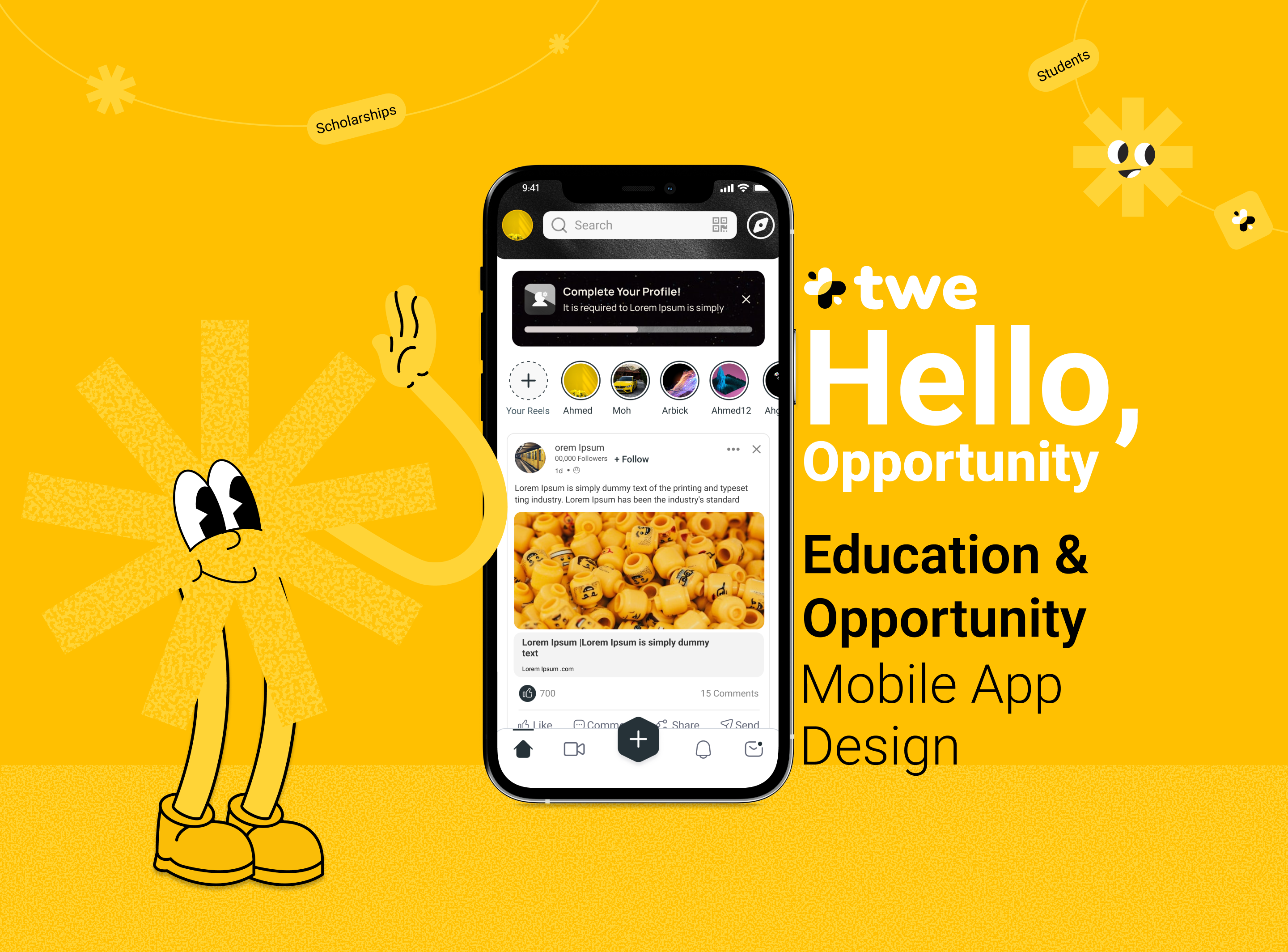 Education & opportunity platform educatioan opportunity scholarship ui