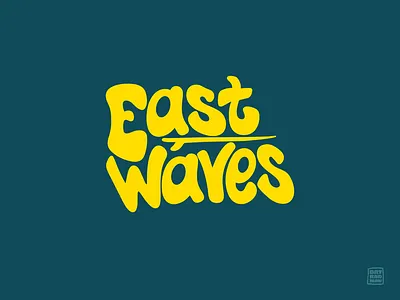 Eastwaves Logo apparel logo beach logo blue logo costal logo datradman datradmansurfart hand drawn logo hand drawn typography retro typography surf art surf logo surf typography surfboard logo typography logo water logo wave art wave logo yellow logo