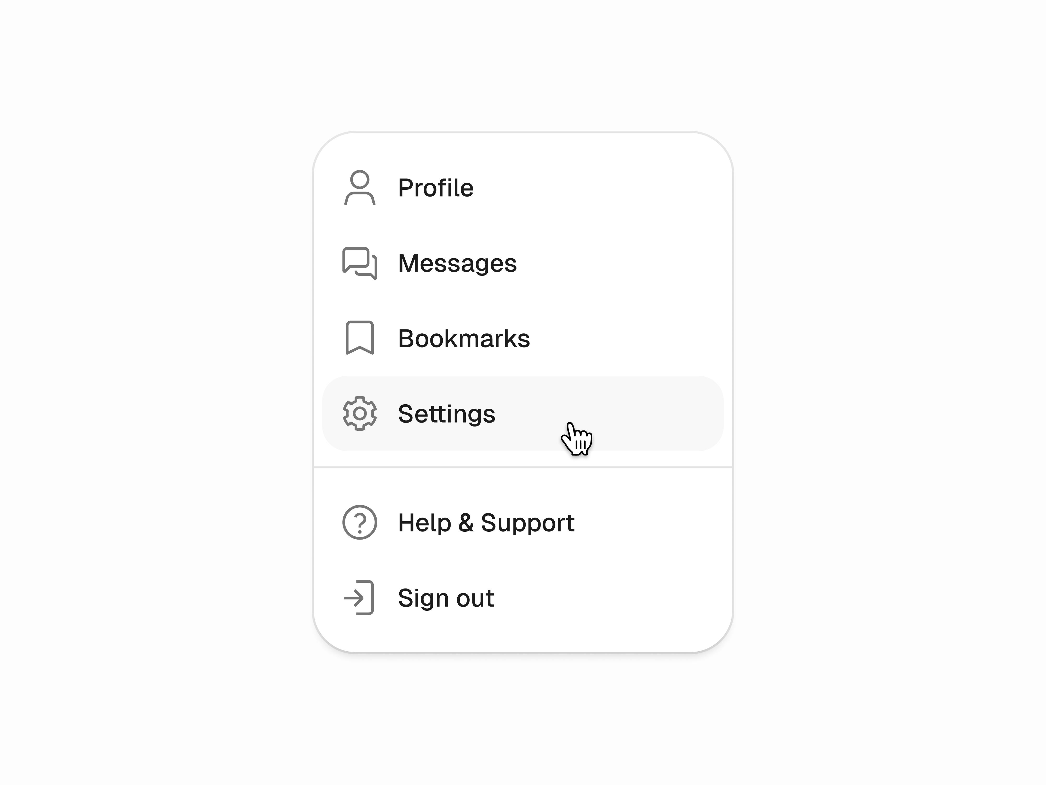 Dropdown menu clean component cursor design system dropdown menu figma hover icons minimal product design profile state ui ux web design