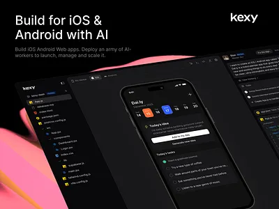 Kexy — Build apps with AI ai ai chat artificial intelligence chat chat gpt colorful cursor development ios lovable xcode